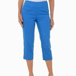 LIFESTYLE ATTITUDE PULL-ON ULTIMATE FIT CROP PANTS, Sz 24W, BLUE, STRETCHABLE